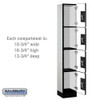 Salsbury 12" Wide Four Tier Designer Wood Locker - 1 Wide - 5 Feet High - 21 Inches Deep - - Electronic Locks