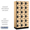 Salsbury 12" Wide Five Tier Box Style Designer Wood Locker - 3 Wide - 5 Feet High - 15 Inches Deep - - Resettable Combination Locks