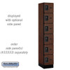 Salsbury 12" Wide Five Tier Box Style Designer Wood Locker - 1 Wide - 5 Feet High - 15 Inches Deep - - Electronic Locks