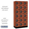 Salsbury 12" Wide Six Tier Box Style Designer Wood Locker - 3 Wide - 6 Feet High - 18 Inches Deep - - Resettable Combination Locks