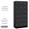 Salsbury 12" Wide Five Tier Box Style Designer Wood Locker - 3 Wide - 5 Feet High - 18 Inches Deep - - Resettable Combination Locks