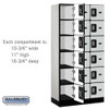 Salsbury 12" Wide Five Tier Box Style Designer Wood Locker - 3 Wide - 5 Feet High - 18 Inches Deep - - Electronic Locks