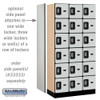 Salsbury 12" Wide Six Tier Box Style Designer Wood Locker - 3 Wide - 6 Feet High - 21 Inches Deep - - Electronic Locks