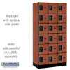 Salsbury 12" Wide Five Tier Box Style Designer Wood Locker - 3 Wide - 5 Feet High - 21 Inches Deep - - Resettable Combination Locks