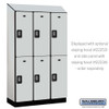 Salsbury 15" Wide Double Tier Designer Wood Locker - 3 Wide - 6 Feet High - 18 Inches Deep - - Resettable Combination Locks