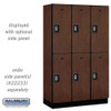 Salsbury 15" Wide Double Tier Designer Wood Locker - 3 Wide - 6 Feet High - 18 Inches Deep - - Resettable Combination Locks