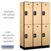Salsbury 15" Wide Double Tier Designer Wood Locker - 3 Wide - 6 Feet High - 18 Inches Deep - - Electronic Locks
