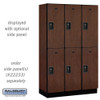 Salsbury 15" Wide Double Tier Designer Wood Locker - 3 Wide - 6 Feet High - 18 Inches Deep - - Electronic Locks