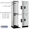 Salsbury 15" Wide Double Tier Designer Wood Locker - 3 Wide - 6 Feet High - 18 Inches Deep - - Electronic Locks