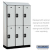 Salsbury 15" Wide Double Tier Designer Wood Locker - 3 Wide - 6 Feet High - 18 Inches Deep - - Electronic Locks