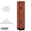 Salsbury 15" Wide Double Tier Designer Wood Locker - 1 Wide - 6 Feet High - 18 Inches Deep - - Resettable Combination Locks