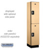 Salsbury 15" Wide Double Tier Designer Wood Locker - 1 Wide - 6 Feet High - 21 Inches Deep - - Electronic Locks