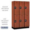 Salsbury 15" Wide Double Tier Designer Wood Locker - 3 Wide - 6 Feet High - 24 Inches Deep - - Resettable Combination Locks