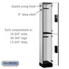 Salsbury 12" Wide Double Tier Designer Wood Locker - 1 Wide - 6 Feet High - 18 Inches Deep - - Hasps