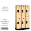 Salsbury 12" Wide Double Tier Designer Wood Locker - 3 Wide - 5 Feet High - 18 Inches Deep - - Hasps