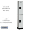 Salsbury 12" Wide Double Tier Designer Wood Locker - 1 Wide - 6 Feet High - 21 Inches Deep - - Hasps