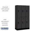 Salsbury 12" Wide Double Tier Designer Wood Locker - 3 Wide - 5 Feet High - 21 Inches Deep - - Hasps