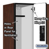 Salsbury 12" Wide Double Tier Designer Wood Locker - 3 Wide - 5 Feet High - 21 Inches Deep - - Hasps