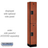Salsbury 12" Wide Double Tier Designer Wood Locker - 1 Wide - 5 Feet High - 21 Inches Deep - - Hasps