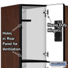 Salsbury 12" Wide Double Tier 'S' Style Designer Wood Locker - 3 Wide - 6 Feet High - 15 Inches Deep - - Hasps