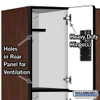 Salsbury 12" Wide Double Tier 'S' Style Designer Wood Locker - 3 Wide - 6 Feet High - 18 Inches Deep - - Hasps