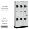 Salsbury 12" Wide Double Tier 'S' Style Designer Wood Locker - 3 Wide - 6 Feet High - 18 Inches Deep - - Hasps