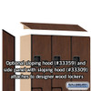 Salsbury 12" Wide Double Tier 'S' Style Designer Wood Locker - 3 Wide - 6 Feet High - 21 Inches Deep - - Hasps