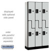 Salsbury 12" Wide Double Tier 'S' Style Designer Wood Locker - 3 Wide - 5 Feet High - 21 Inches Deep - - Hasps