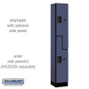 Salsbury 12" Wide Double Tier 'S' Style Designer Wood Locker - 1 Wide - 5 Feet High - 15 Inches Deep - - Hasps