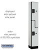 Salsbury 12" Wide Double Tier 'S' Style Designer Wood Locker - 1 Wide - 6 Feet High - 21 Inches Deep - - Hasps
