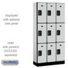 Salsbury 12" Wide Triple Tier Designer Wood Locker - 3 Wide - 6 Feet High - 15 Inches Deep - - Hasps