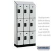 Salsbury 12" Wide Triple Tier Designer Wood Locker - 3 Wide - 6 Feet High - 18 Inches Deep - Hasps