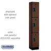 Salsbury 12" Wide Triple Tier Designer Wood Locker - 1 Wide - 6 Feet High - 21 Inches Deep - Hasps