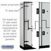 Salsbury 15" Wide Double Tier 'S' Style Designer Wood Locker - 3 Wide - 6 Feet High - 18 Inches Deep - - Resettable Combination Locks