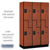 Salsbury 15" Wide Double Tier 'S' Style Designer Wood Locker - 3 Wide - 6 Feet High - 18 Inches Deep - - Electronic Locks
