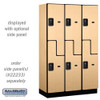 Salsbury 15" Wide Double Tier 'S' Style Designer Wood Locker - 3 Wide - 6 Feet High - 18 Inches Deep - - Electronic Locks
