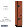 Salsbury 15" Wide Double Tier 'S' Style Designer Wood Locker - 1 Wide - 6 Feet High - 18 Inches Deep - - Electronic Locks
