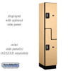 Salsbury 15" Wide Double Tier 'S' Style Designer Wood Locker - 1 Wide - 6 Feet High - 18 Inches Deep - - Electronic Locks