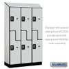 Salsbury 15" Wide Double Tier 'S' Style Designer Wood Locker - 3 Wide - 6 Feet High - 24 Inches Deep - - Electronic Locks