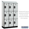 Salsbury 15" Wide Triple Tier Designer Wood Locker - 3 Wide - 6 Feet High - 18 Inches Deep - Electronic Locks