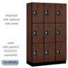 Salsbury 15" Wide Four Tier Designer Wood Locker - 3 Wide - 6 Feet High - 18 Inches Deep - Resettable Combination Locks