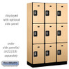 Salsbury 15" Wide Four Tier Designer Wood Locker - 3 Wide - 6 Feet High - 18 Inches Deep - Electronic Locks