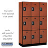Salsbury 15" Wide Four Tier Designer Wood Locker - 3 Wide - 6 Feet High - 18 Inches Deep - Electronic Locks