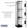 Salsbury 15" Wide Four Tier Designer Wood Locker - 1 Wide - 6 Feet High - 18 Inches Deep - Electronic Locks