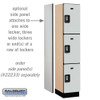 Salsbury 15" Wide Four Tier Designer Wood Locker - 1 Wide - 6 Feet High - 24 Inches Deep - Electronic Locks