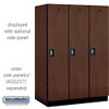 Salsbury 18" Wide Single Tier Designer Wood Locker - 3 Wide - 6 Feet High - 21 Inches Deep - - Resettable Combination Locks