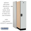 Salsbury 18" Wide Single Tier Designer Wood Locker - 1 Wide - 6 Feet High - 21 Inches Deep - - Resettable Combination Locks