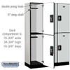 Salsbury 18" Wide Double Tier Designer Wood Locker - 3 Wide - 6 Feet High - 21 Inches Deep - - Resettable Combination Locks