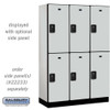 Salsbury 18" Wide Double Tier Designer Wood Locker - 3 Wide - 6 Feet High - 21 Inches Deep - - Electronic Locks
