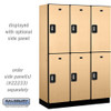 Salsbury 18" Wide Double Tier Designer Wood Locker - 3 Wide - 6 Feet High - 21 Inches Deep - - Electronic Locks